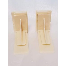 KT HRUSEADJA Rear Drawer Track Sockets Mounting Back Plates Brackets, Plastic, Almond - Sold in Pair (1)