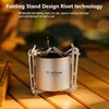 Ti artisan Titanium Alcohol Stove with Foldable Stand Cover Storage