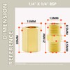 Bwintech 4 Pcs 1/4" to 1/4" Female & Male BSP