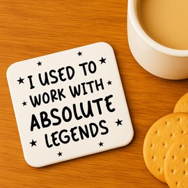 Red Ocean Funny Colleague Gift Used Tio Work With Absolute Legends Coaster Joke Gift For Colleague Leaving New Job Co Worker For Him Her Men Women Present