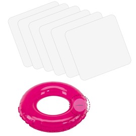Lianshi 6 PCS Clear TPU Repair Patches, 4IN x 4IN, Waterproof Self-Adhesive Patch for Bounce House, Swimming Rings, Pool Floats, Inflatables and Water Toys