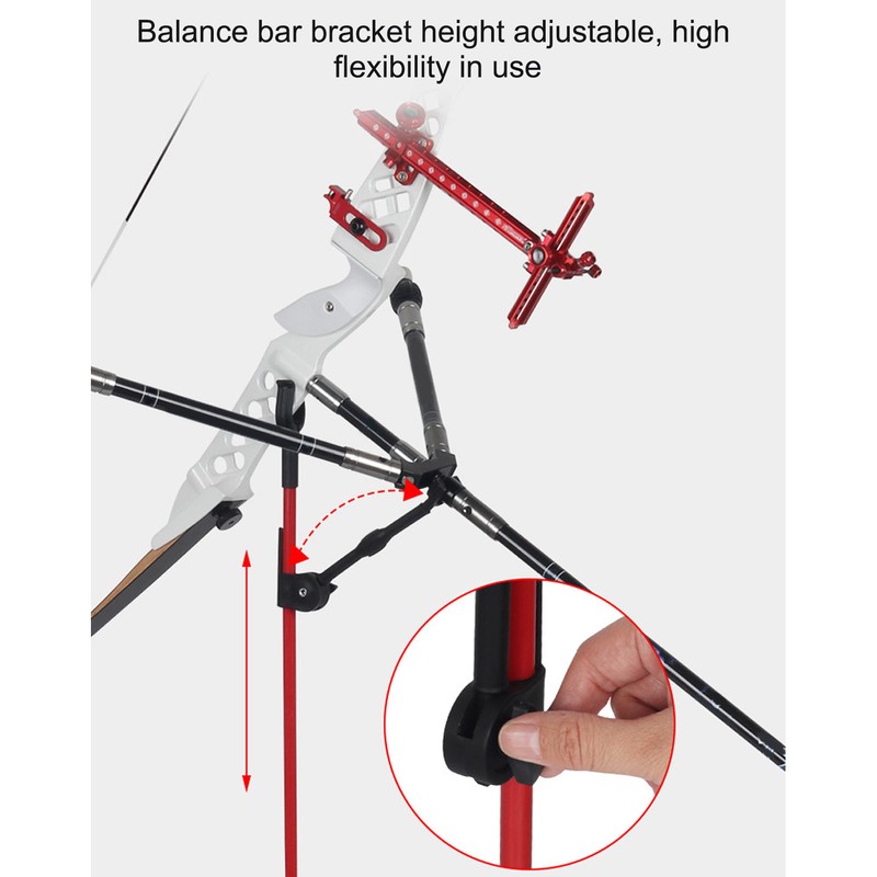 Archery Bow Stand Rack Height Adjustable Flexible Detachable Fiber Glass