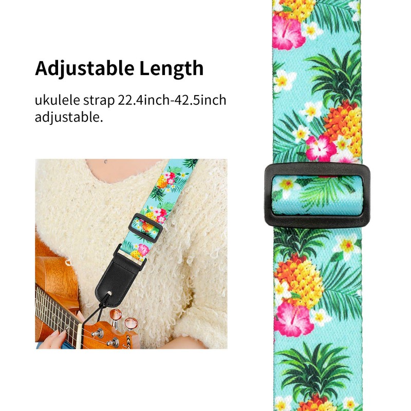 BestSounds Pineapple Ukulele Strap & Hawaiian Style Shoulder Strap Suitable