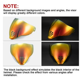 psler IC-06 visor- Icon Airflite Face Shield Motorcycle Helmet Visor Accessories Replacement for Icon Airflite IC-06，Deep Red