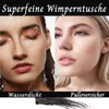 2pcs Mascara Wasserfest Schwarz,Wimperntusche Wasserfest,Ultra Fine Waterproof Mascara Black,Long-lasting Cream
