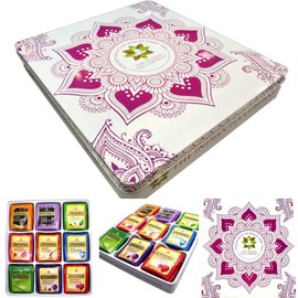 Indianteacompany ITC Luxury Exclusive Designer Embossed Gift Tin with 72 Twinings Tea Bags