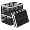 Xyskin 66 L Plastic Folding Storage Crate, Stacking Crate, Portable