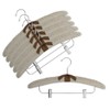 Only Hangers 17" Linen Padded Hangers w/Chrome Hook & Clips