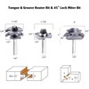 45 Degree Lock Miter Router Bit 1/4 Shank 3-Piece Set: