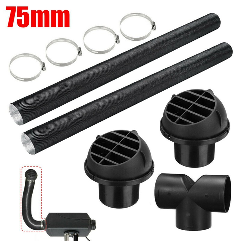 75mm Car Heating Pipe Duct T Piece Warm Air Outlet