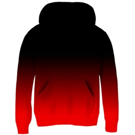 uideazone Kids Sweatshirts for Boys Girls 8-10 Years Red and Black Hoodies 3D Crack Print Hoodie with Pocket Spring Winter Fleece Hoody Pullover