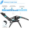 JUMMICO Zero Gravity Chair Patio Outdoor Adjustable Reclining Folding Chair