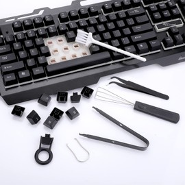 cobee Keycap Remover Tools Kit, 6 Pieces Keycap Switch Puller Keyboard Cleaning Set Key Caps Removal Tool Keycap Tweezers for Mechanical Keyboard DIY