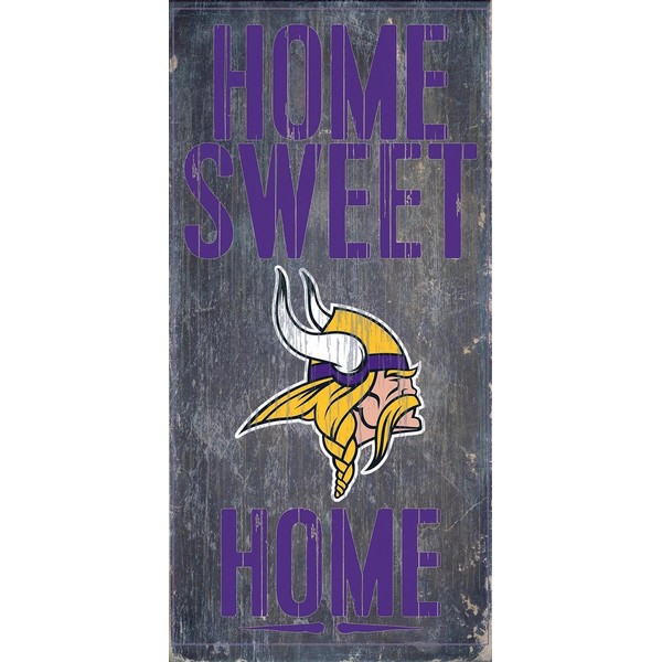 Fan Creations Minnesota Vikings Wood Sign - Home Sweet Home 6"x12"