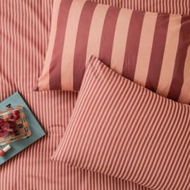 furn. The Ultimate Stripe Pillowcase Pair (Raspberry Smoothie - 75x50cm)