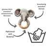 Babyrassel ELEFANT (klein) gehäkelt personalisiert/ohne Personalisierung (Ohne Personalisierung)