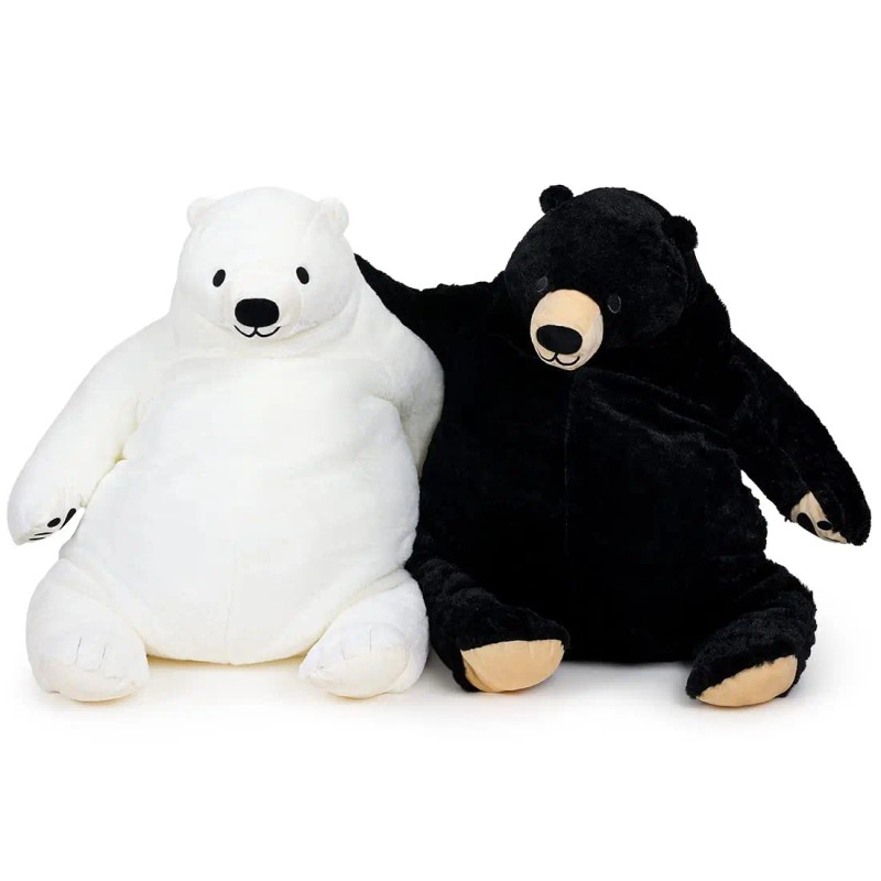 Huge Black White Brown Bear Soft Giant Stuffed Bear Toy