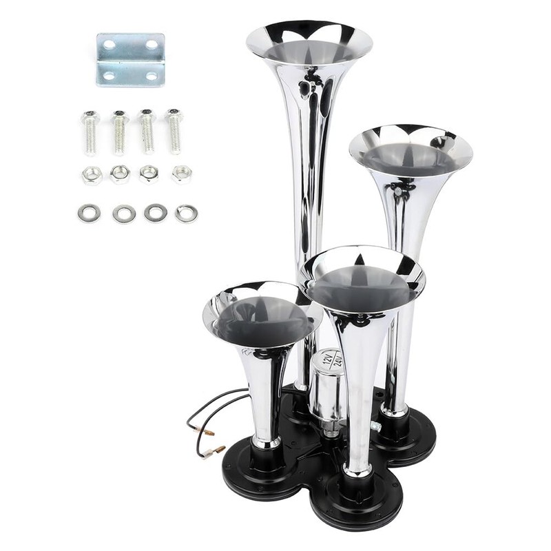 Scitoo 150db Super Loud 4Pcs Electric Air Horns Kit for