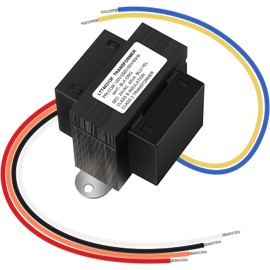 Fiada 120V to 24V transformer, Primary 120, 208, 240V Secondary 24V, HVAC Furnace Transformer Multi Tap with Foot Mount, Input 120V 50/60HZ