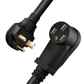 NEMA 6-50P to 14-50R EV Charger Adapter Cord, 50A 250V Heavy Duty 6 AWG STW Cable for Tesla Level 2 Charging from Welder or Generator Outlet, 14 inch