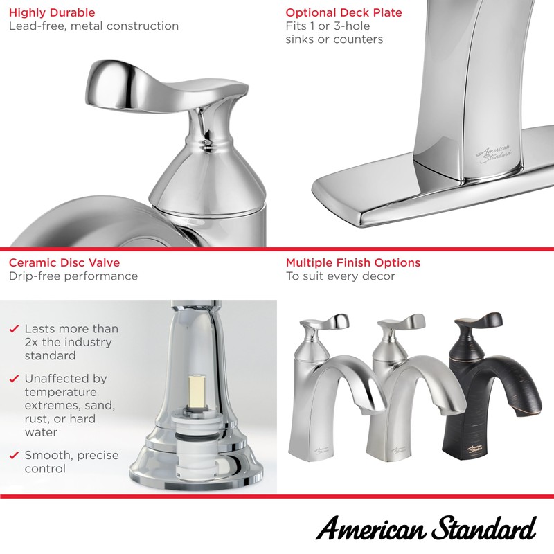 American Standard 7413101.002 Chatfield Single Hole Single-Handle Bathroom Faucet, 1.2