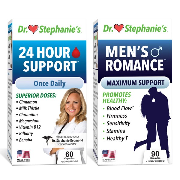 Pharmaganics Dr. Stephanie's Men's Health 2 Pack - 24 Hour Support & Men's Romance