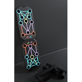 Push Up Board, Portable Multifunctional Push Up Board, Adjustable Handles for Chest, Back, Shoulders & Triceps Non-Slip Design with Color-Coded Zones ，Compact Home Gym Equipment