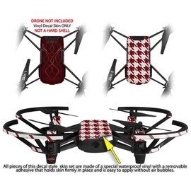 Skin Decal Wrap 2 Pack for DJI Ryze Tello Drone Abstract 01 Red Drone NOT Included