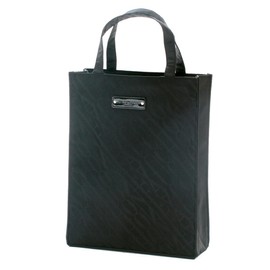 Future 000410-0002-02 Magazine Tote Bag (Zipper, Bottom Plate, Inner Pockets), Fits A4 Size Ladies' Tote Bag (Black)