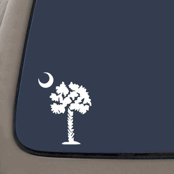 Palmetto Tree South Carolina Decal | Premium Quality White Vinyl