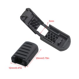 Guifeng 50PCS 12mm Black Zipper Pull Cord End Lock Plastic Shoelace Clip Buckle for Luggage Replacement Part