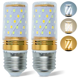 Ppbmocw 2-Pack E26 Three-Color Dimming Bulbs Suitable for Tiffany Table Lamps, Stained Glass Lamps, Small Tiffany Mushroom Table Lamps