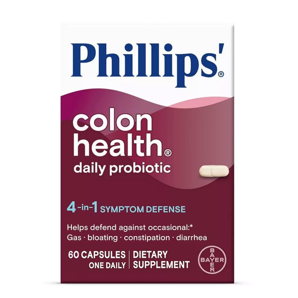 Phillips' Phillips' Colon Health Daily Probiotic Capsules, 4-in-1 Symptom Defense