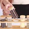 KKC HOME ACCENTS Glass Spice Jars set of 6 with