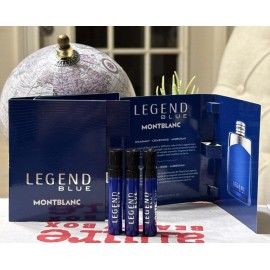 Montblanc 3 x MONTBLANC LEGEND BLUE Mens Cologne Sample Spray .04oz/1.2ml Ea NEW N3