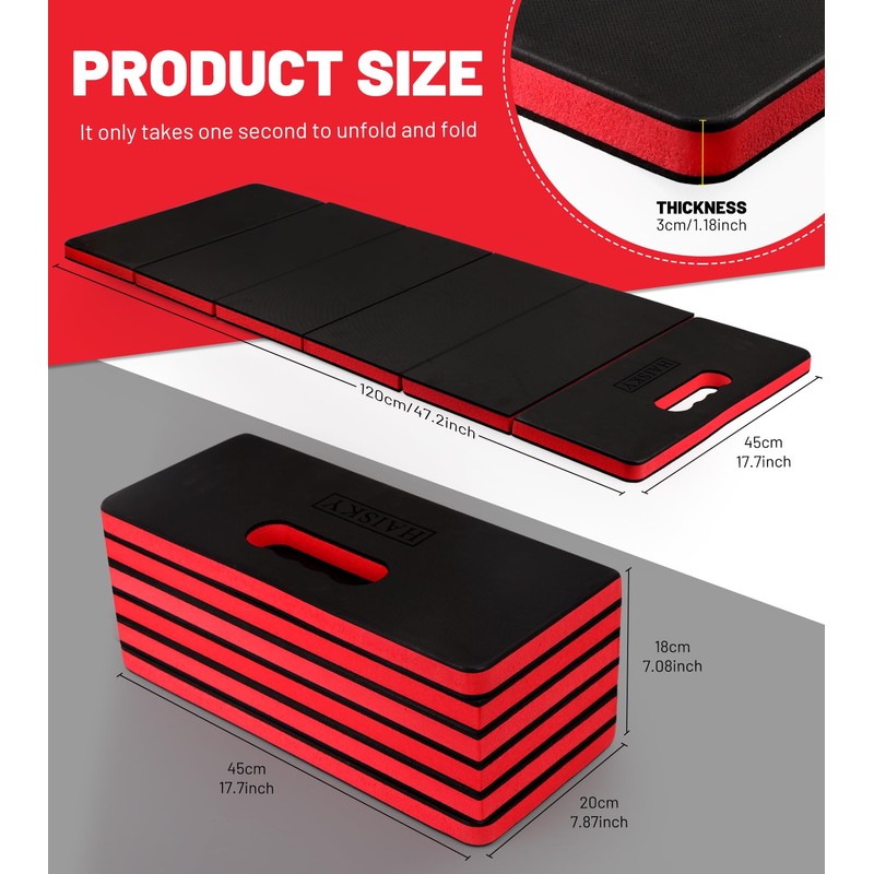 HAISKY Extra Thick Kneeling Pad for Working Under Car, 47.2