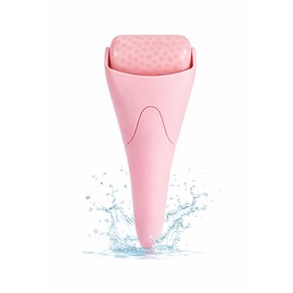 huefull Rodillo de hielo para masaje facial y de ojos, rodillo facial para reducir la hinchazón, alivio del dolor y lesiones menores (rosa)
