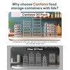 60 PCS Food Storage Containers with Lids Airtight, Total 718oz