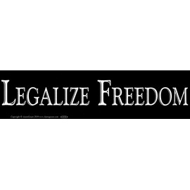 AzureGreen Legalize Freedom - Bumper Sticker/Decal (11.5" X 3")