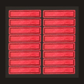 MyHardHatStickers Fluorescent Orange Blue Retro Reflective Hard Hat Stickers - 1" x 4", Pack of 16, Durable Helmet Stickers for Construction & Safety, High Visibility Helmet Strips, Fire Helmet Decals