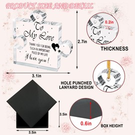 to My Love Keepsake, Love You Hanging Ornaments, Anniversary & Valentine's Day Gift, Christmas or Thanksgiving Keepsake, 2.7x3.1 Inch