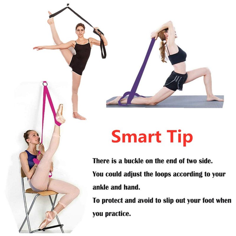 Blue Leg Stretcher Adjustable Yoga Ballet Stretch Band Door Flexible