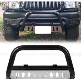 ECOTRIC Bull Bar Compatible with 1998-2004 Toyota Tacoma 1996-1998 Toyota 4Runner 3" Tube Brush Push Grille Guard Front Bumper