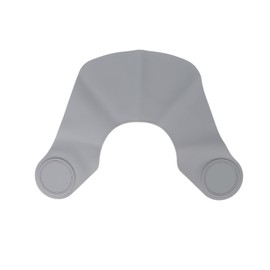Haircut Neck Collar Soft Silicone Waterproof Hair Coloring Dyeing Neck Shawl Wrap for Barber ShopGrey