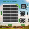 25W Solar Fan for Chicken Coop with Battery, Solar Exhaust