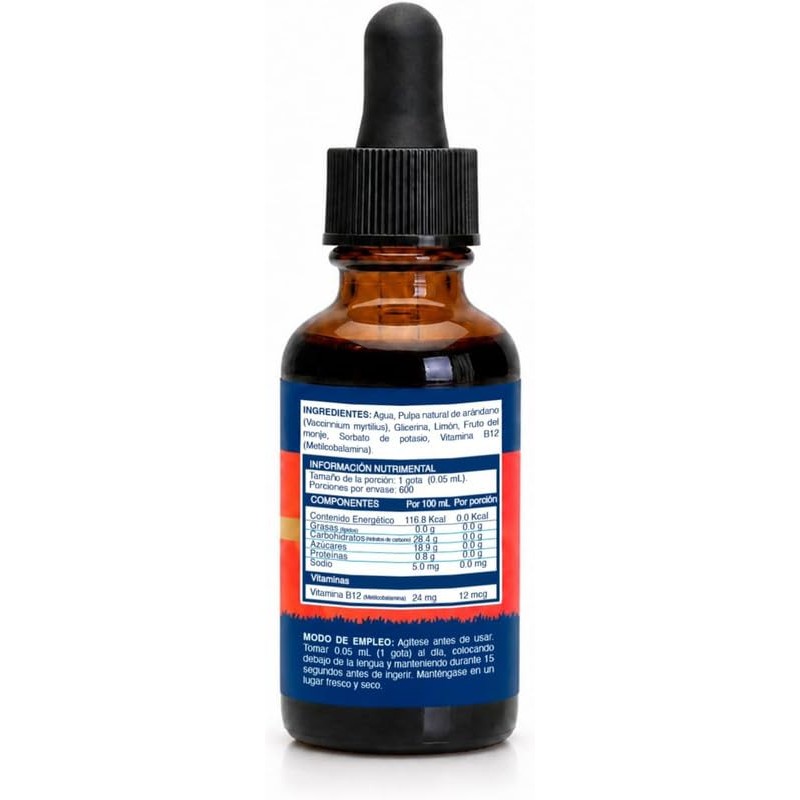 BIOGANIC - Suplemento Alimenticio Vitamina B12 Metilcobalamina Líquida Sublingual Sabor