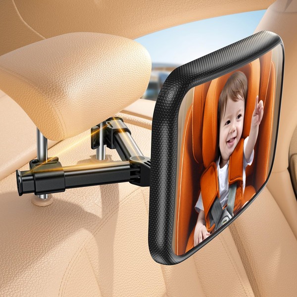 Lamicall Baby Car Mirror for Backseat - [2025 Safest Triangle