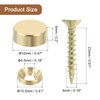 uxcell 16Pcs Brass Decorative Screws with Caps, 12 mm Mirror