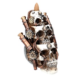 Backflow Incense Burner Skulls Steampunk Backflow Waterfall Incense Holder