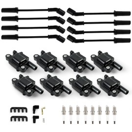 Autodevil UF413 8PCS Ignition Coil Pack & 19299585 8PCS Iridium Park Plugs & 8PCS Wires Fits For Chevy Silverado 1500 GMC Pontiac G8 Grand Prix H3 Tahoe Yukon Replacement for D510C 5C1554
